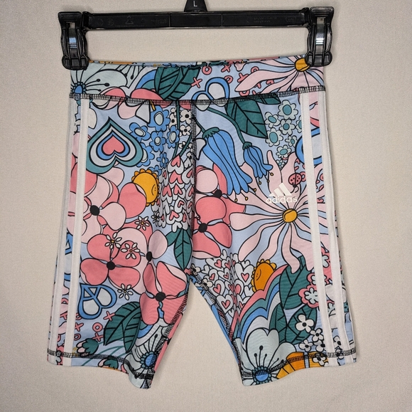 adidas Other - ADIDAS GIRLS Clear Sky 70’s Print Bike Shorts Size M 10/12